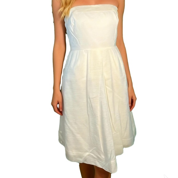 white christmas dresses Strapless Cotton J.Crew Cocktail Dress – the collective concept main image 0